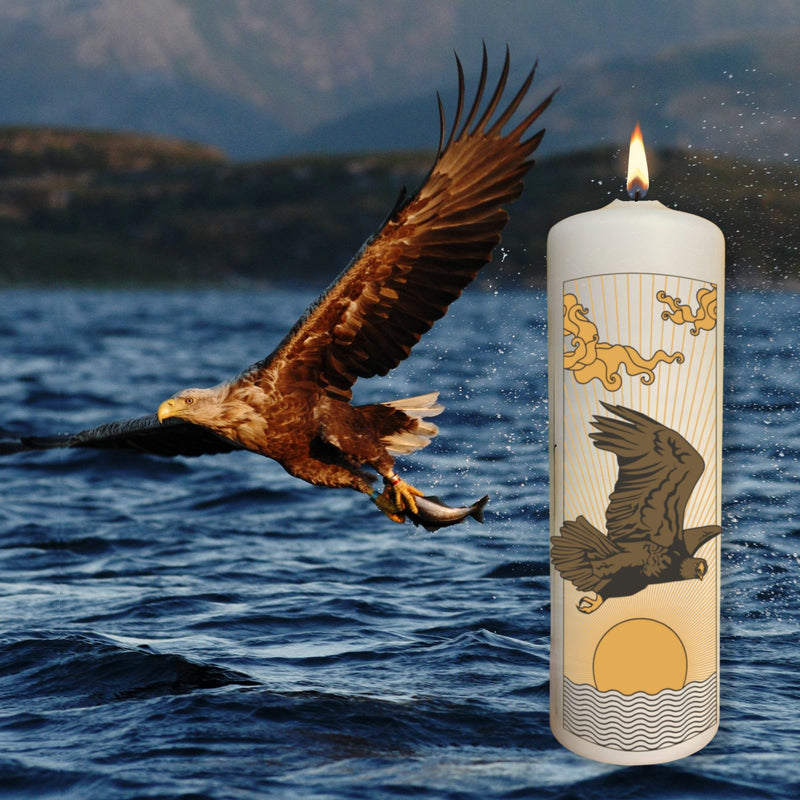 Krafttier Adler Spirit Animal Kerze, 22 cm